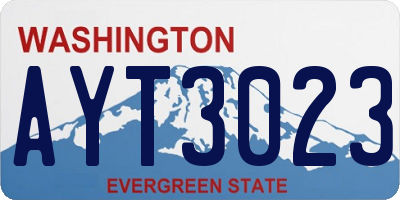 WA license plate AYT3023
