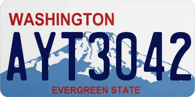 WA license plate AYT3042