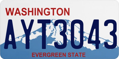 WA license plate AYT3043
