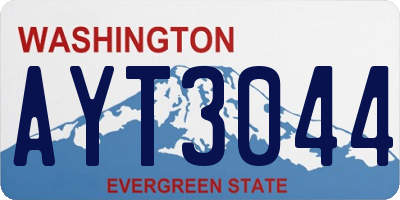 WA license plate AYT3044