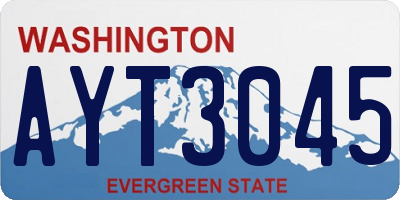 WA license plate AYT3045