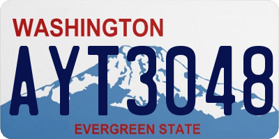 WA license plate AYT3048
