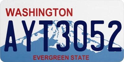 WA license plate AYT3052