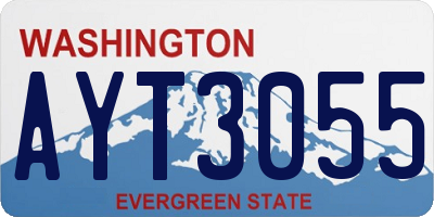 WA license plate AYT3055