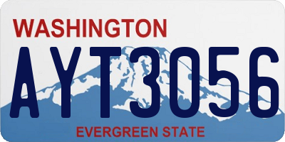 WA license plate AYT3056