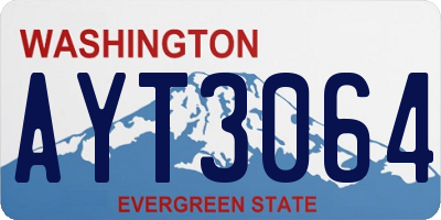 WA license plate AYT3064