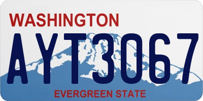 WA license plate AYT3067