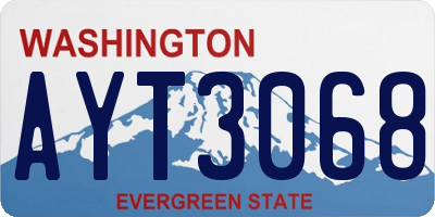 WA license plate AYT3068