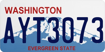 WA license plate AYT3073