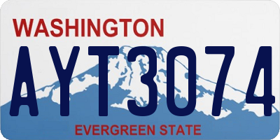 WA license plate AYT3074