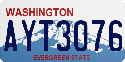 WA license plate AYT3076