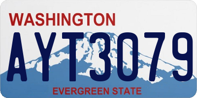 WA license plate AYT3079