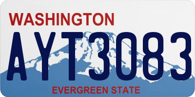 WA license plate AYT3083