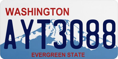 WA license plate AYT3088