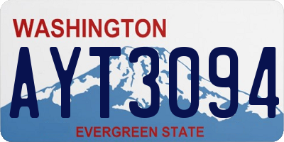 WA license plate AYT3094