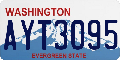 WA license plate AYT3095