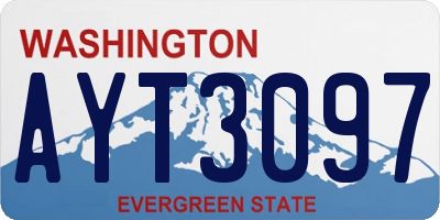 WA license plate AYT3097