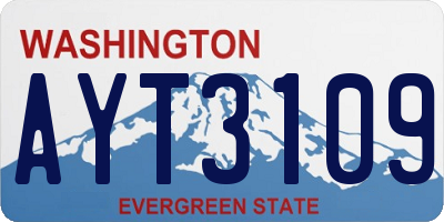 WA license plate AYT3109