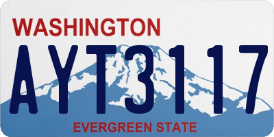 WA license plate AYT3117