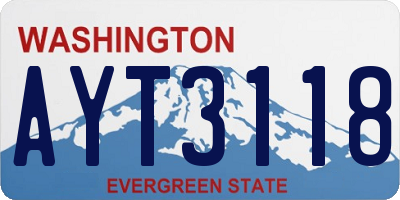 WA license plate AYT3118