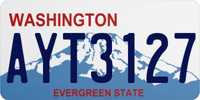 WA license plate AYT3127