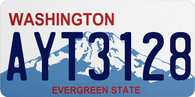 WA license plate AYT3128