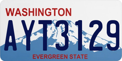 WA license plate AYT3129