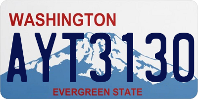 WA license plate AYT3130