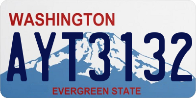WA license plate AYT3132