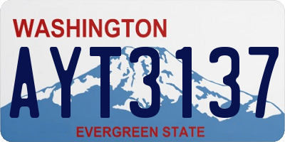 WA license plate AYT3137