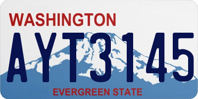 WA license plate AYT3145