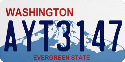 WA license plate AYT3147