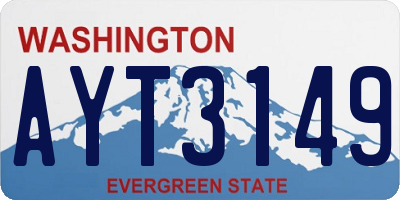 WA license plate AYT3149
