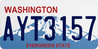 WA license plate AYT3157