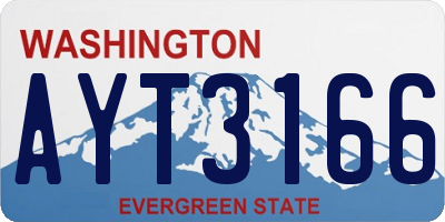 WA license plate AYT3166