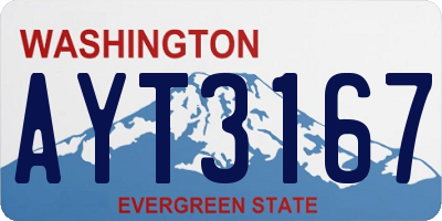 WA license plate AYT3167