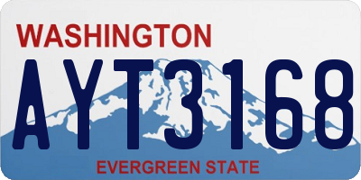 WA license plate AYT3168