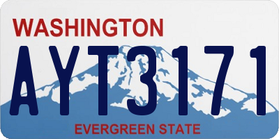 WA license plate AYT3171