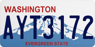 WA license plate AYT3172