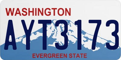 WA license plate AYT3173