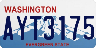 WA license plate AYT3175