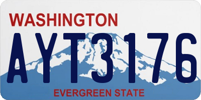 WA license plate AYT3176