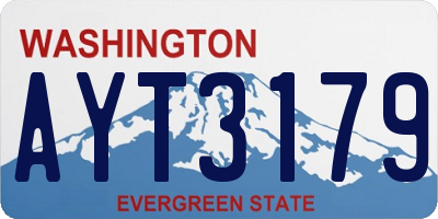WA license plate AYT3179