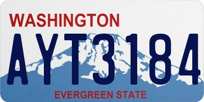 WA license plate AYT3184