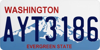 WA license plate AYT3186