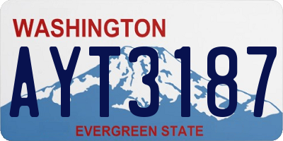 WA license plate AYT3187