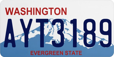 WA license plate AYT3189