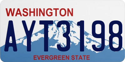 WA license plate AYT3198