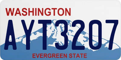 WA license plate AYT3207