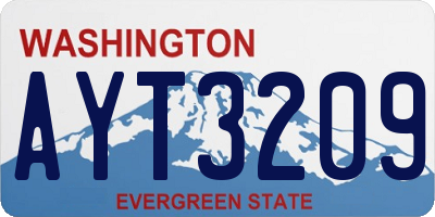 WA license plate AYT3209